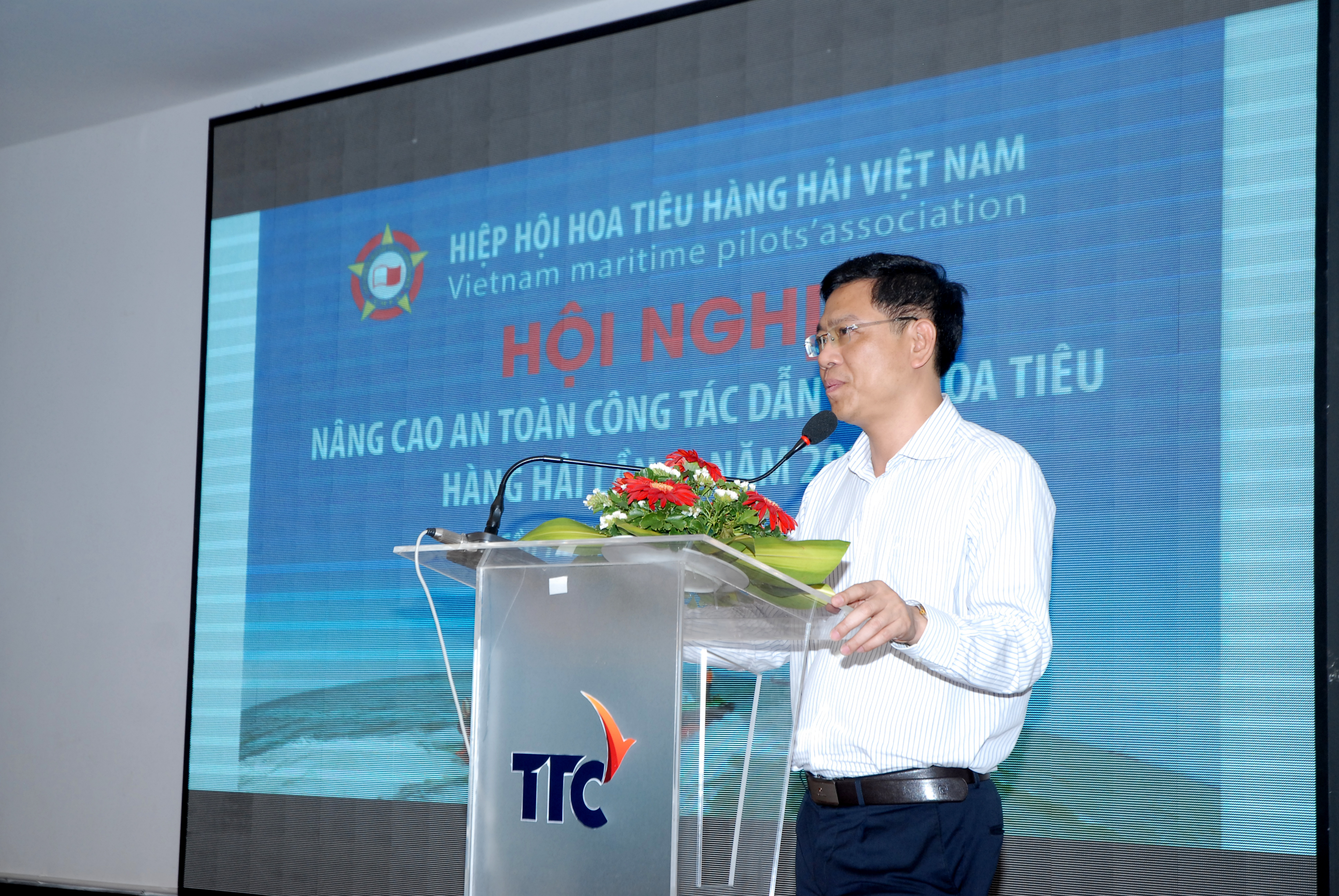 Ông Nguyễn Xuân Sang - Cục trưởng Cục Hàng hải Việt Nam phát biểu tại Hội thảo